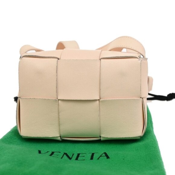 BOTTEGA VENETA Logo Mini Candy Cassette Shoulder Bag Leather Pink - Picture 3 of 16